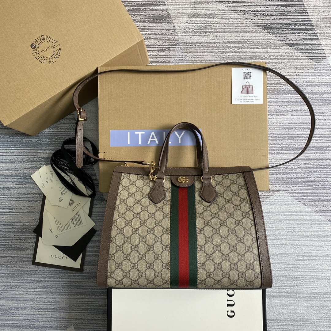 Gucci Ophidia Medium GG Tote Bag Shoulder Bag 524537